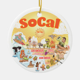 Sunny California Ceramic Ornament
