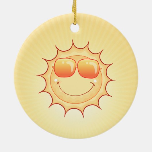 Sunny California Ceramic Ornament (Achterkant)