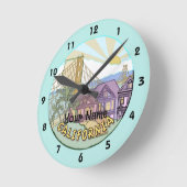 Sunny California Clock Ronde Klok (Hoek)