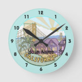 Sunny California Clock Ronde Klok (Voorkant)