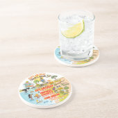 Sunny California Edible Frosting Round Zandsteen Onderzetter (Zijkant)