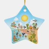 Sunny California Keramisch Ornament (Achterkant)
