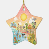Sunny California Keramisch Ornament (Links)