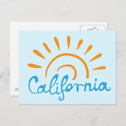 Sunny California Logo Briefkaart (Voorkant / Achterkant)