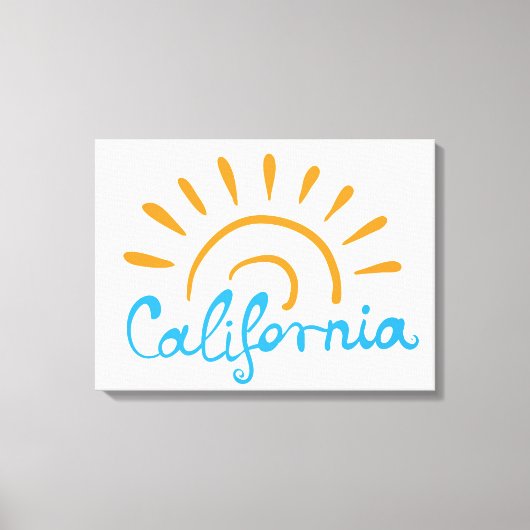 Sunny California Logo Canvas Afdruk (Voorkant)