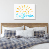 Sunny California Logo Canvas Afdruk (Insitu (Slaapkamer))