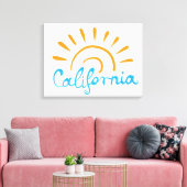 Sunny California Logo Canvas Afdruk (Insitu (Woonkamer))