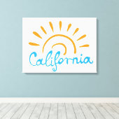 Sunny California Logo Canvas Afdruk (Insitu (Houten vloer))