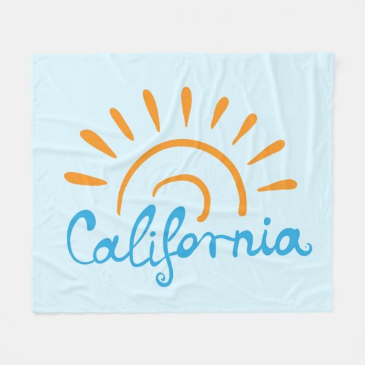 Sunny California Logo Fleece Deken (Voorkant (Horizontaal))