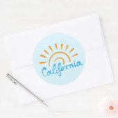 Sunny California Logo Ronde Sticker (Envelop)