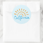Sunny California Logo Ronde Sticker (Tas)