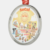 Sunny California Metal Ornament (Links)