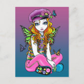 "Sunny" Canded Butterfly Rainbow Fairy Briefkaart (Voorkant)