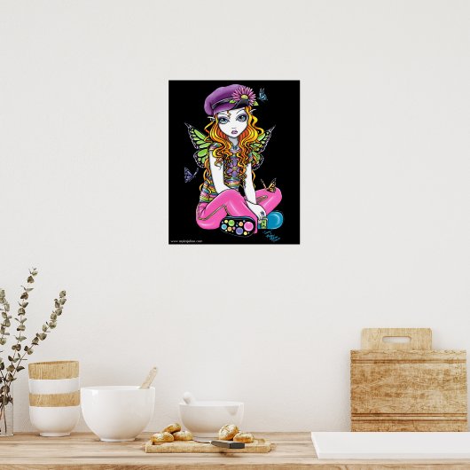 "Sunny" Canded Butterfly Rainbow Fairy Posters (Keuken)