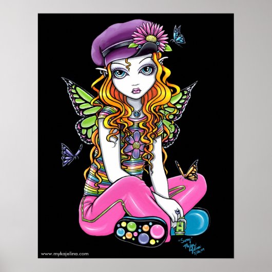 "Sunny" Canded Butterfly Rainbow Fairy Posters (Voorkant)
