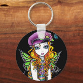 "Sunny" Canded Butterfly Rainbow Fairy Sleutelhang Sleutelhanger (Voorkant)