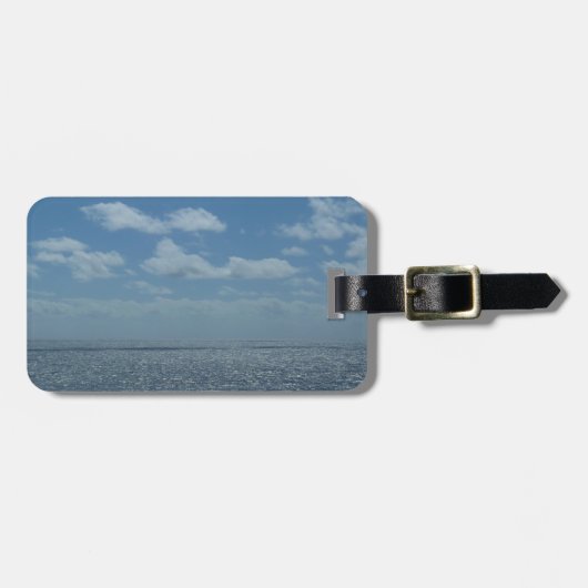Sunny Caribbean Zee Blue Ocean Bagagelabel (Voorkant horizontaal)