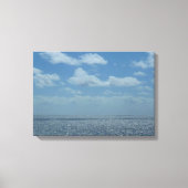 Sunny Caribbean Zee Blue Ocean Canvas Afdruk (Voorkant)