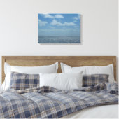 Sunny Caribbean Zee Blue Ocean Canvas Afdruk (Insitu (Slaapkamer))