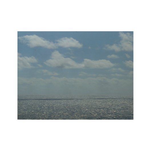 Sunny Caribbean Zee Blue Ocean Houten Poster (Voorkant)