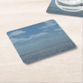 Sunny Caribbean Zee Blue Ocean Kartonnen Onderzetters (Schuin)