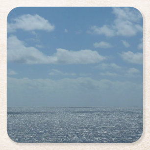 Sunny Caribbean Zee Blue Ocean Kartonnen Onderzetters