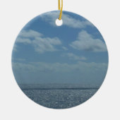 Sunny Caribbean Zee Blue Ocean Keramisch Ornament (Voorkant)