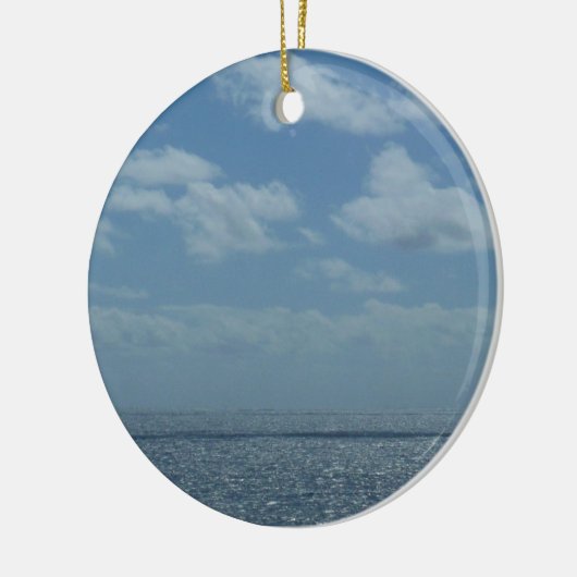 Sunny Caribbean Zee Blue Ocean Keramisch Ornament (Links)