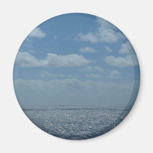 Sunny Caribbean Zee Blue Ocean Magneet (Voorkant)