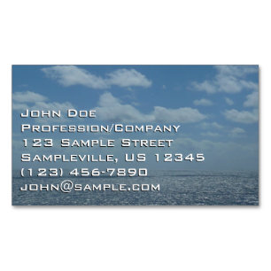 Sunny Caribbean Zee Blue Ocean Magnetisch Visitekaartje