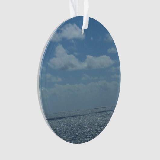 Sunny Caribbean Zee Blue Ocean Ornament (voorkant)