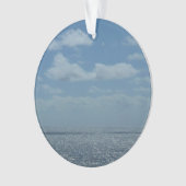 Sunny Caribbean Zee Blue Ocean Ornament (voorkant)