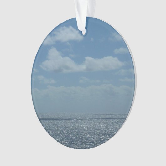 Sunny Caribbean Zee Blue Ocean Ornament (voorkant)