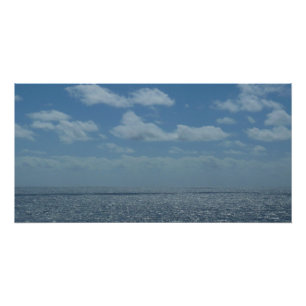 Sunny Caribbean Zee Blue Ocean Poster