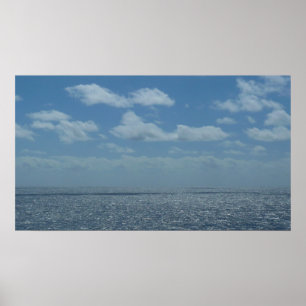 Sunny Caribbean Zee Blue Ocean Poster