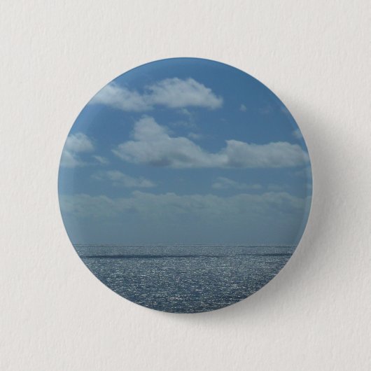 Sunny Caribbean Zee Blue Ocean Ronde Button 5,7 Cm (Voorkant)