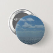Sunny Caribbean Zee Blue Ocean Ronde Button 5,7 Cm (Voorkant /achterkant)