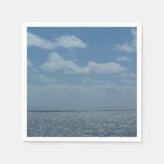 Sunny Caribbean Zee Blue Ocean Servet (Voorkant)