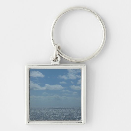 Sunny Caribbean Zee Blue Ocean Sleutelhanger (Voorkant)