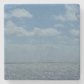 Sunny Caribbean Zee Blue Ocean Stenen Onderzetter (Voorkant)