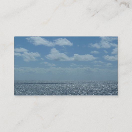 Sunny Caribbean Zee Blue Ocean Visitekaartje (Achterkant)