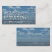 Sunny Caribbean Zee Blue Ocean Visitekaartje (Voorkant / Achterkant)