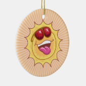 Sunny Cartoon Ceramic Ornament (Rechts)