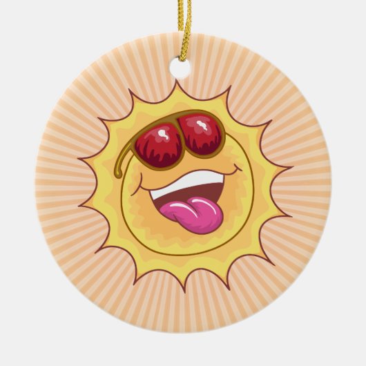 Sunny Cartoon Ceramic Ornament (Voorkant)