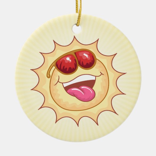 Sunny Cartoon Ceramic Ornament (Voorkant)