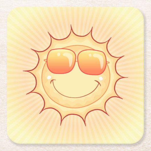 Sunny Cartoon Kartonnen Onderzetters (Voorkant)