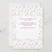 Sunny Chance of Sprinkles Baby shower Invitation Kaart (Achterkant)