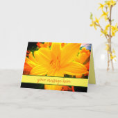 Sunny Cheerful Day Lily Flowers Custom Message Aut Kaart (Gele Bloem)