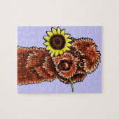 Sunny Chocolate Labradoodle Off-Leash Art™ Legpuzzel (Horizontaal)