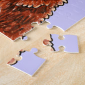 Sunny Chocolate Labradoodle Off-Leash Art™ Legpuzzel (Zijkant)